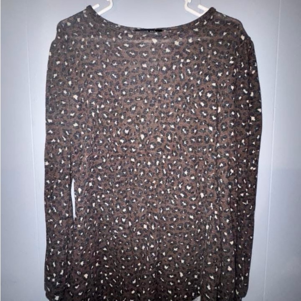 Leopard Print Brown Top